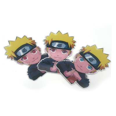Καυτή πώληση αυτοκινήτων Ετικέτες Custom Anime 3D αλλαγή Flip motion αποτέλεσμα Τύπωση φακούς αυτοκινητό αυτοκόλλητο
