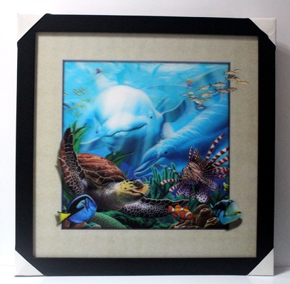 40 X 40cm 3D φακοειδής εικόνα μεγέθους / Προσαρμοσμένη φακοειδής εκτύπωση 3D αφίσα 3D φακοειδής φωτογραφία με ζώο