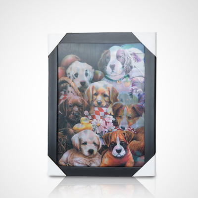 3D φακοειδής ζωγραφική αφίσα PET 30*40cm 5D φακοειδής αφίσα τίγρεις 3D ζωγραφική με μαύρο πλαίσιο για διακόσμηση σπιτιού