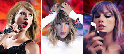Προσαρμοσμένα αυτοκόλλητα Supper Star Tyleor Swift Αλλαγή Flip Decals Motion αυτοκόλλητο 3D Lenticular αυτοκινητόκολλητα Anime