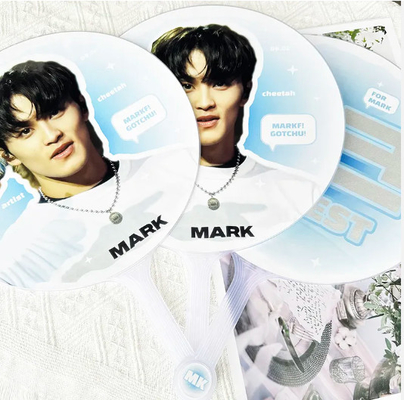 Γιαπωνέζικο Κορεατικό Idol Group DIY Φαν Συνέδριο Παραγωγή πλαστική Αγάπη Βασιλιά Περιβάλλουν αστέρια Σχεδιασμός ανεμιστήρα