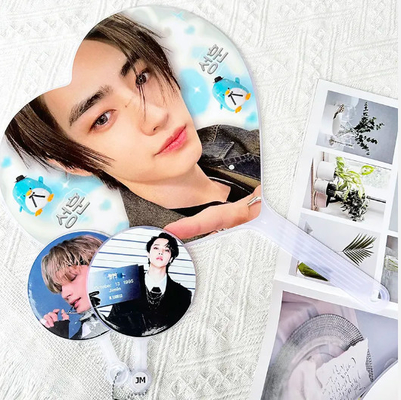 Γιαπωνέζικο Κορεατικό Idol Group DIY Φαν Συνέδριο Παραγωγή πλαστική Αγάπη Βασιλιά Περιβάλλουν αστέρια Σχεδιασμός ανεμιστήρα