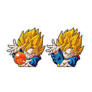 Χονδρικό Dragon Ball Design Αδιάβροχο 3D Anime αυτοκόλλητα Αλλαγή Flips Decals Ακομητικά αυτοκόλλητα αυτοκινήτων Anime